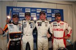 Michel Nykjaer (Nika-Chevrolet), Norbert Michelisz (Zengö-Honda), James Nash (Bamboo-Chevrolet) und Yvan Muller (RML-Chevrolet) 