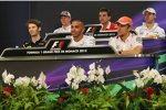 Donnerstags-Pressekonferenz mit Nico Hülkenberg (Sauber), Jules Bianchi (Marussia), Adrian Sutil (Force India), Romain Grosjean (Lotus), Lewis Hamilton (Mercedes) und Jenson Button (McLaren) 