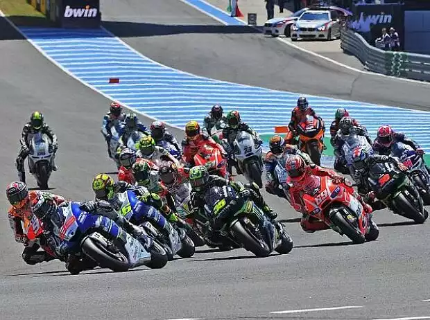 Start MotoGP Jerez Titel-Bild zur News: Start MotoGP Jerez