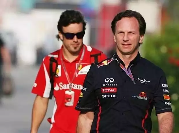 Titel-Bild zur News: Adrian Newey, Christian Horner, Fernando Alonso