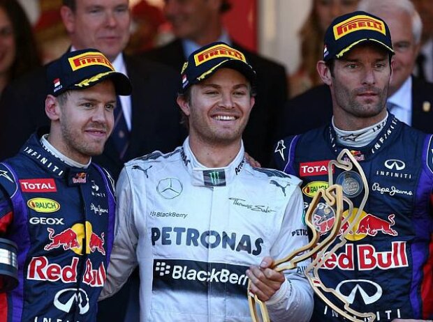 Titel-Bild zur News: Nico Rosberg, Sebastian Vettel, Mark Webber
