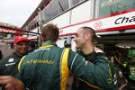 Tony Fernandes, Giedo van der Garde und Cyril Abiteboul (Caterham) 