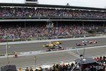 Der letzte Restart: Tony Kanaan (KV), Ryan Hunter-Reay und Carlos Munoz (beide Andretti) 