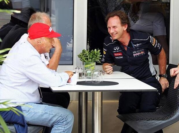 Christian Horner, Niki Lauda, Helmut Marko