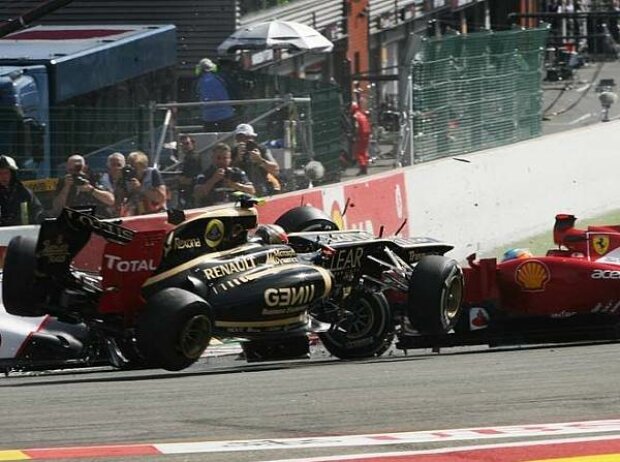 Lewis Hamilton, Romain Grosjean, Fernando Alonso, Sergio Perez, Pastor Maldonado