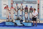 Jari-Matti Latvala (Volkswagen), Daniel Sordo (Citroen) und Thierry Neuville (M-Sport) 