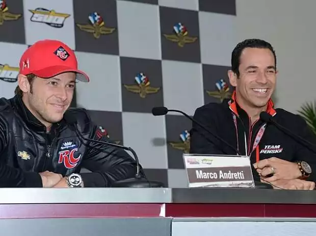 Titel-Bild zur News: Marco Andretti, Helio Castroneves