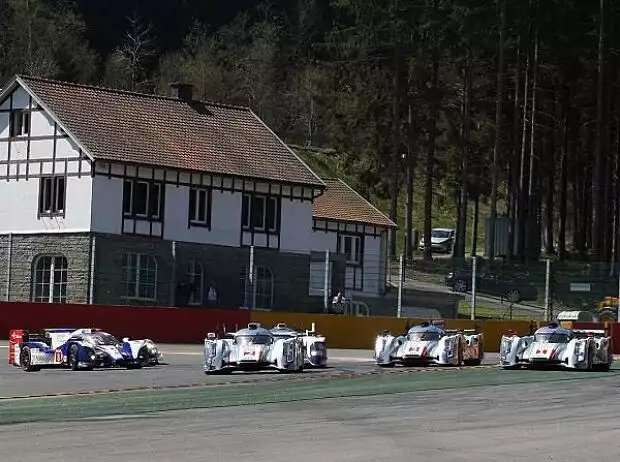 Tom Kristensen, Loic Duval, Allan McNish, Lucas di Grassi, Marc Gene, Oliver Jarvis, Marcel Fässler, Benoit Treluyer Titel-Bild zur News: Tom Kristensen, Loic Duval, Allan McNish, Lucas di Grassi, Marc Gene, Oliver Jarvis, Marcel Fässler, Benoit Treluyer