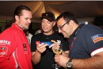 James Thompson (Lada), Rob Huff (Münnich-SEAT) und Teammanager Dominik Greiner (Wiechers-BMW)