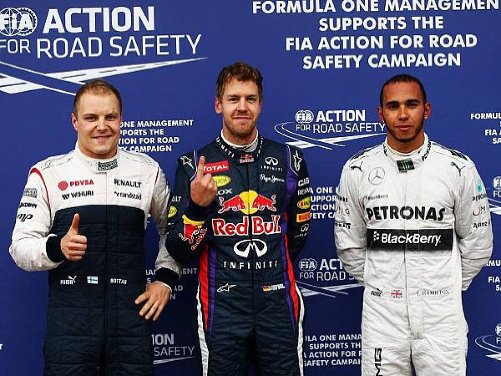 Valtteri Bottas, Sebastian Vettel, Lewis Hamilton