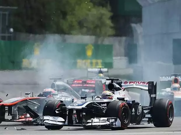 Titel-Bild zur News: Pastor Maldonado, Jenson Button