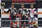 Sylvain Guintoli, Eugene Laverty und Jonathan Rea 