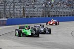 James Hinchcliffe (Andretti), Tony Kanaan (KV) und Ernesto Viso (Andretti) 