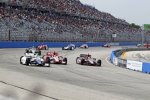 Simona de Silvestro (KV), Sebastien Bourdais (Dragon) und Ryan Briscoe (Panther) 