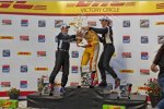 Das Milwaukee-Podium: Ryan Hunter-Reay, Helio Castroneves und Will Power