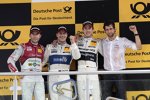 Mike Rockenfeller (Phoenix-Audi), Gary Paffett und Christian Vietoris (HWA-Mercedes) 