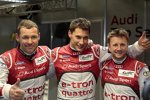 Tom Kristensen, Loic Duval und Allan McNish (Audi Sport) 