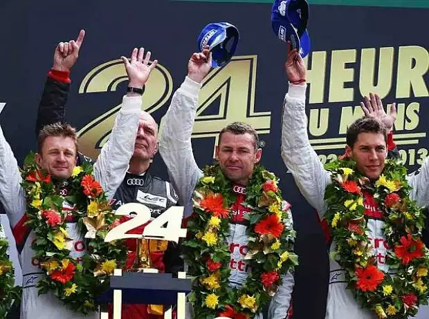 Titel-Bild zur News: Tom Kristensen, Loic Duval, Allan McNish, Wolfgang Ullrich