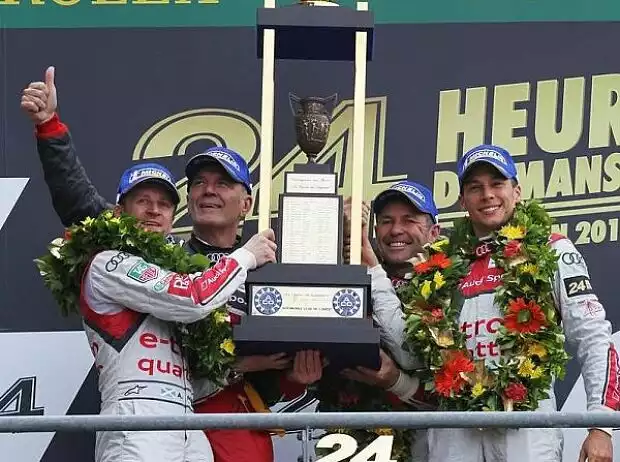 Tom Kristensen, Loic Duval, Allan McNish, Wolfgang Ullrich Titel-Bild zur News: Tom Kristensen, Loic Duval, Allan McNish, Wolfgang Ullrich