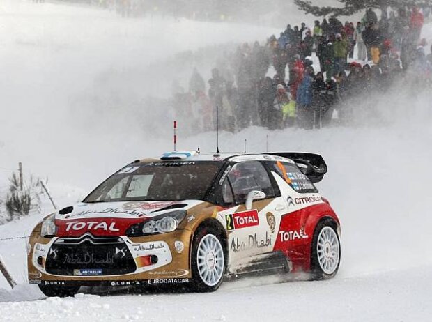 Mikko Hirvonen, Citroen, Schnee Mikko Hirvonen, Citroen, Schnee