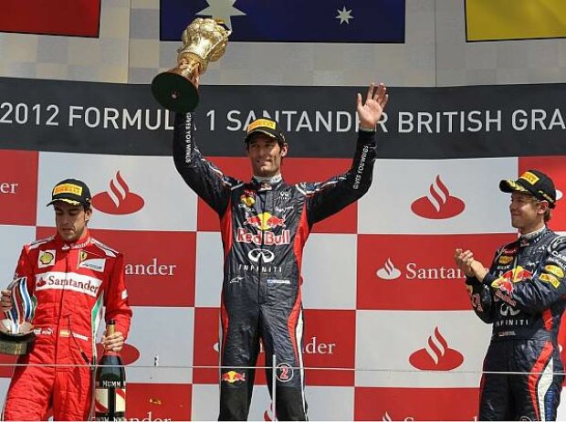 Mark Webber, Fernando Alonso, Sebastian Vettel Mark Webber, Fernando Alonso, Sebastian Vettel