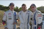 Lukas Podolski als Beifahrer von Jari-Matti Latvala (Volkswagen) 