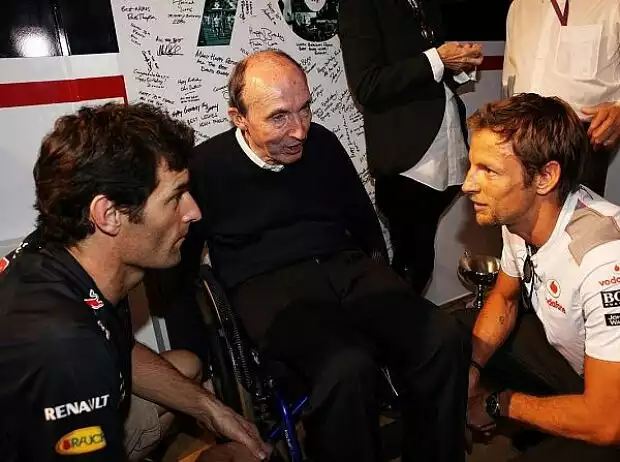 Frank Williams, Mark Webber, Jenson Button Titel-Bild zur News: Frank Williams, Mark Webber, Jenson Button