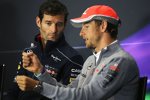 Mark Webber (Red Bull) und Jenson Button (McLaren) 