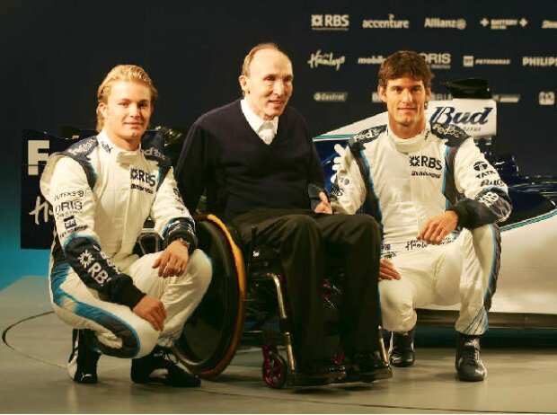 Nico Rosberg, Frank Williams und Mark Webber