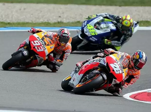 Daniel Pedrosa, Marc Marquez, Valentino Rossi Titel-Bild zur News: Daniel Pedrosa, Marc Marquez, Valentino Rossi