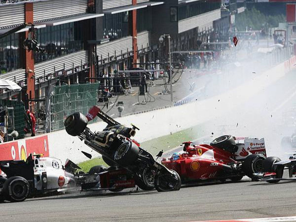 Lewis Hamilton, Romain Grosjean, Fernando Alonso, Sergio Perez, Pastor Maldonado