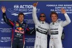 Pole Position für Lewis Hamilton (Mercedes) vor Nico Rosberg (Mercedes) und Sebastian Vettel (Red Bull) 