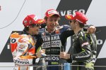 Marc Marquez, Valentino Rossi und Cal Crutchlow 