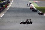 Kimi Räikkönen (Lotus), Fernando Alonso (Ferrari) und Romain Grosjean (Lotus) 