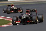 Kimi Räikkönen (Lotus) und Romain Grosjean (Lotus) 