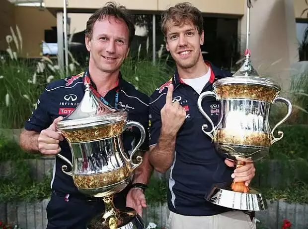 Sebastian Vettel, Christian Horner Titel-Bild zur News: Sebastian Vettel, Christian Horner