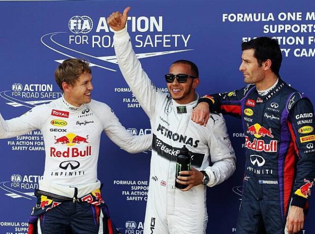 Titel-Bild zur News: Sebastian Vettel, Lewis Hamilton, Mark Webber