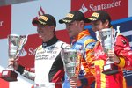 James Calado, Jon Lancaster und Fabio Leimer auf dem Podium