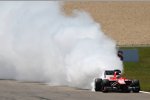 Jules Bianchi (Marussia) mit Motorschaden