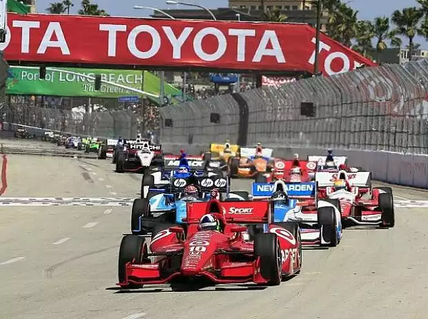Dario Franchitti, Simon Pagenaud, Josef Newgarden Titel-Bild zur News: Dario Franchitti, Simon Pagenaud, Josef Newgarden