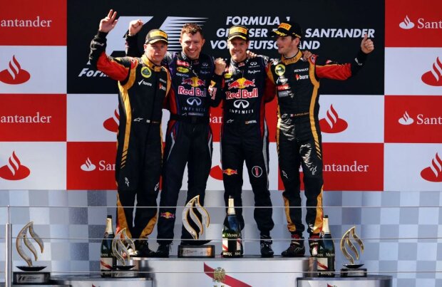 Sebastian Vettel Kimi Räikkönen Romain Grosjean Red Bull Infiniti Red Bull Racing F1Lotus Lotus F1 Team F1 ~Sebastian Vettel (Red Bull), Kimi Räikkönen (Lotus) und Romain Grosjean (Lotus) ~ Sebastian Vettel Kimi Räikkönen Romain Grosjean Red Bull Infiniti Red Bull Racing F1Lotus Lotus F1 Team F1 ~Sebastian Vettel (Red Bull), Kimi Räikkönen (Lotus) und Romain Grosjean (Lotus) ~