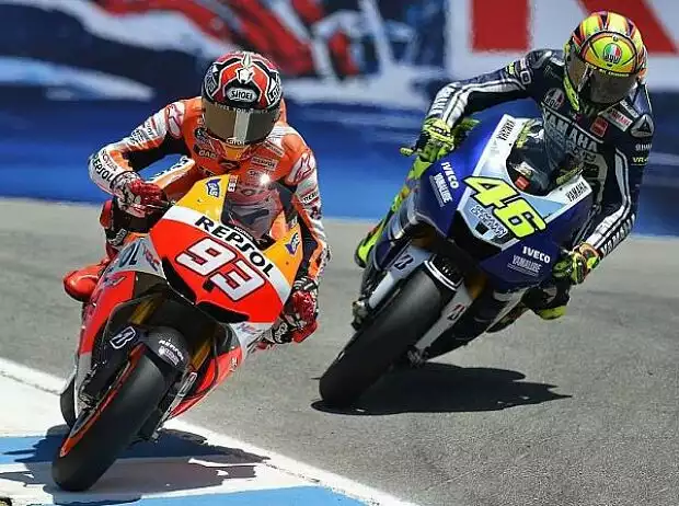 Titel-Bild zur News: Marc Marquez, Valentino Rossi