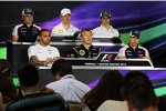 Donnerstags-PK mit Valtteri Bottas (Williams), Paul di Resta (Force India), Esteban Gutierrez (Sauber), Lewis Hamilton (Mercedes), Pastor Maldonado (Williams) und Kimi Räikkönen (Lotus) 