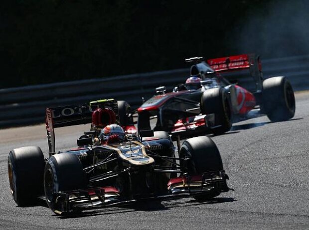 Romain Grosjean, Jenson Button Romain Grosjean, Jenson Button