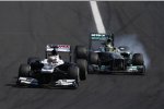 Pastor Maldonado (Williams) und Nico Rosberg (Mercedes) 