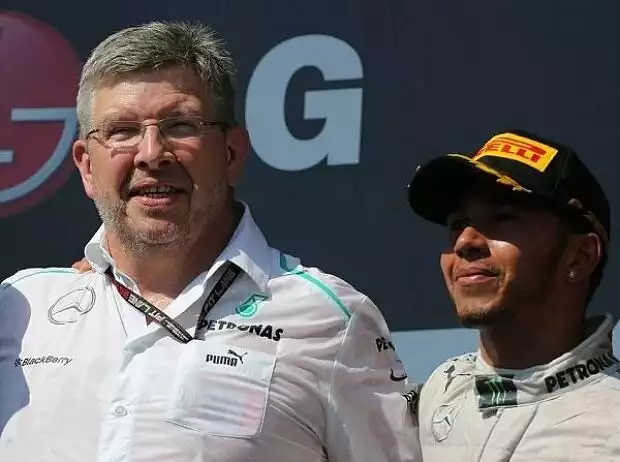 Titel-Bild zur News: Ross Brawn, Lewis Hamilton