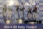 Sebastien Ogier (Volkswagen), Thierry Neuville (M-Sport) und Mads Östberg (M-Sport) 