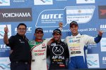 Gabriele Tarquini (Honda) und Pepe Oriola (Tuenti-Chevrolet) und Jose-Maria Lopez (Wiechers-BMW)