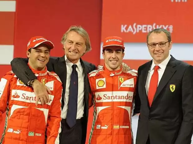 Felipe Massa, Luca di Montezemolo, Fernando Alonso, Stefano Domenicali Titel-Bild zur News: Felipe Massa, Luca di Montezemolo, Fernando Alonso, Stefano Domenicali