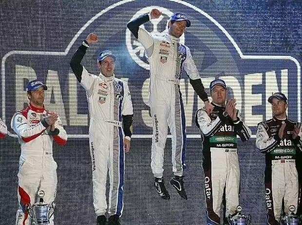 Mads Östberg, Sebastien Ogier, Sebastien Loeb Titel-Bild zur News: Mads Östberg, Sebastien Ogier, Sebastien Loeb